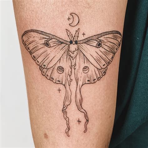 black luna moth tattoo|86 Remarkable Luna Moth Tattoos That Are On The。